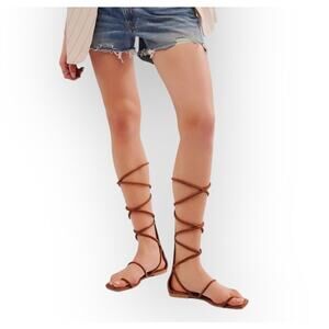 Jeffrey Campbell Gladiator Suede brown sandals size 9